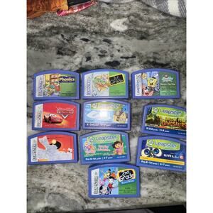 LOT OF 10 Lester Leap Frog Games Cars SpongeBob Up WALL·E